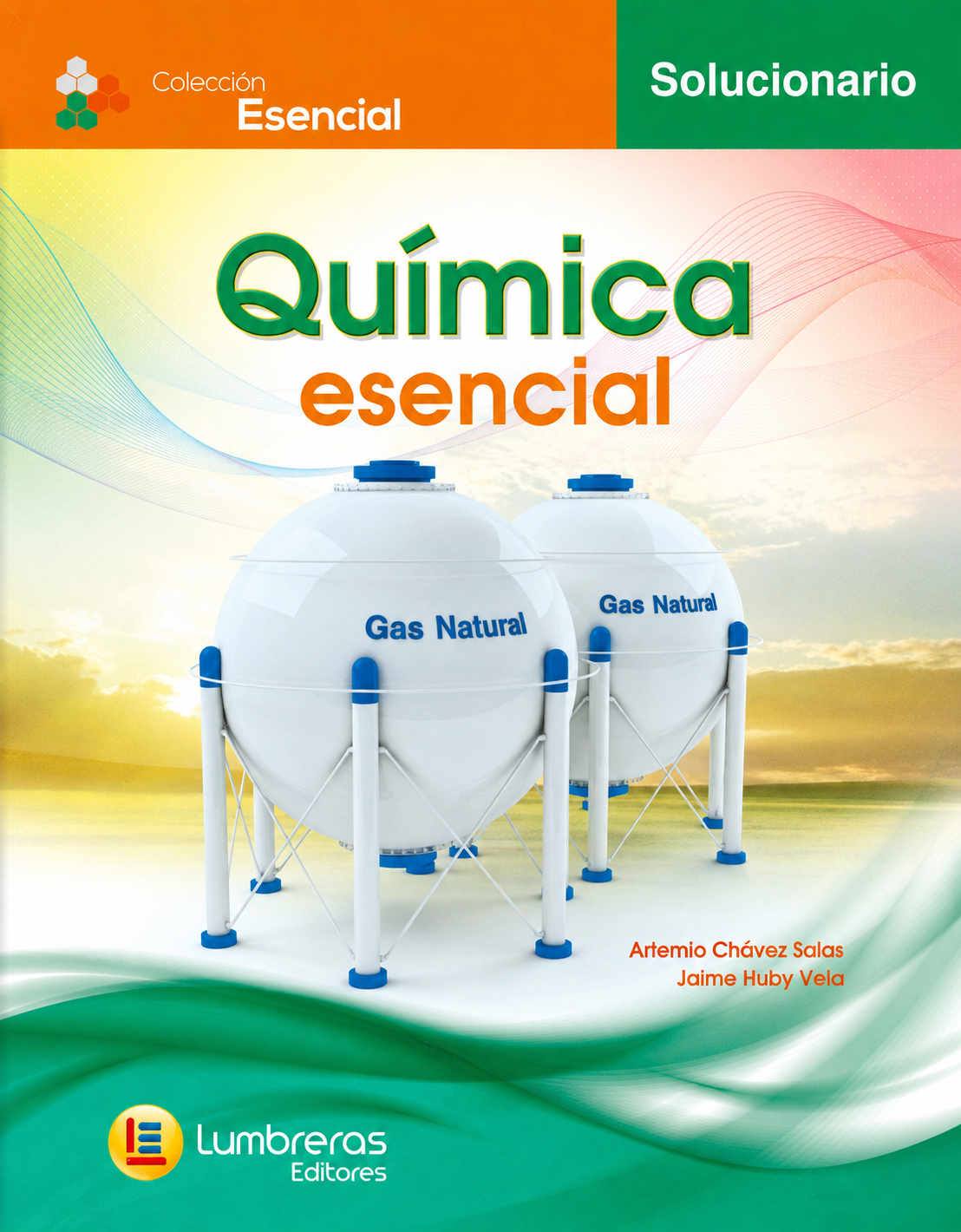 Portada del solucionario de Química esencial