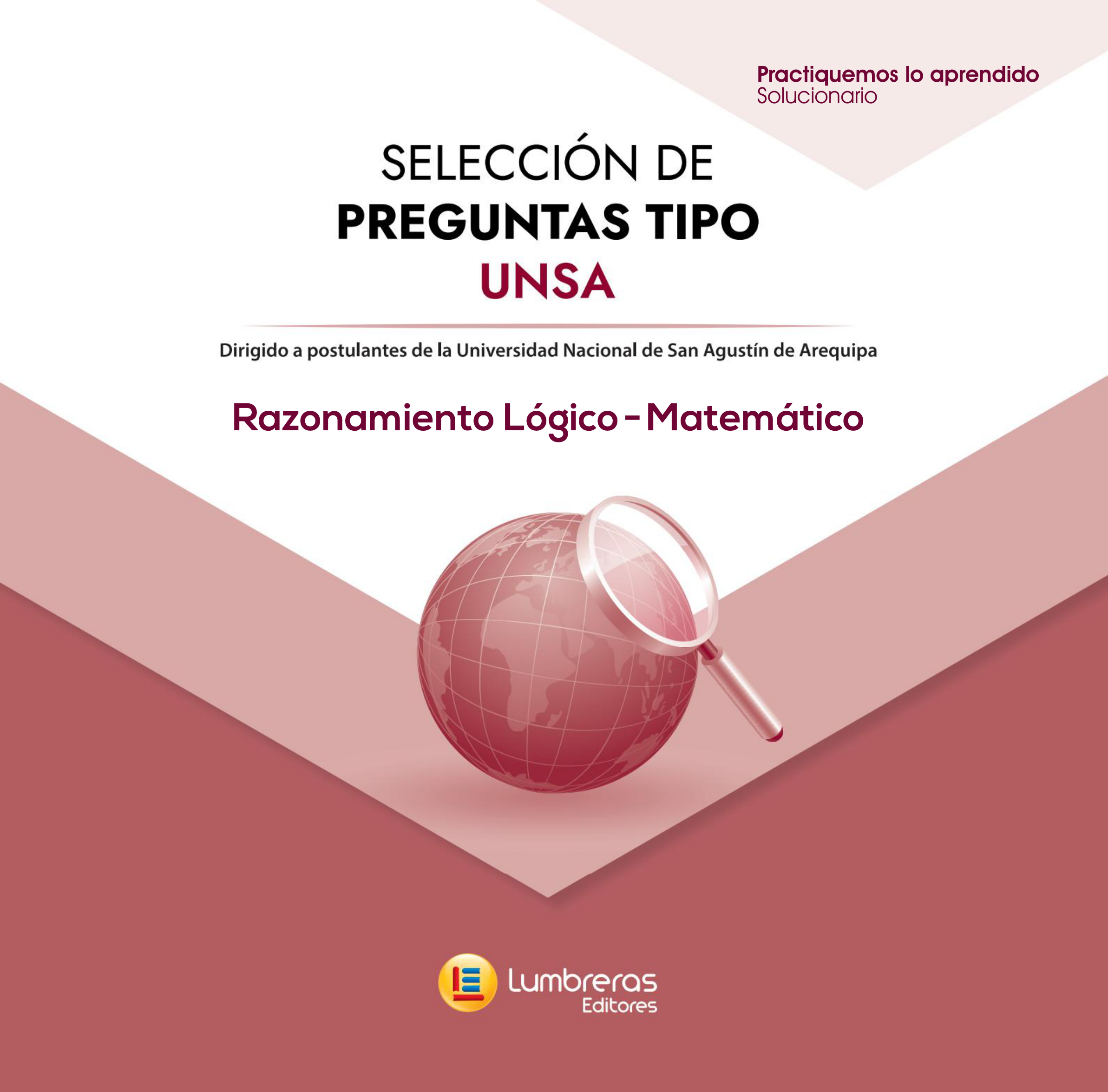 Portada del solucionario UNSA de Razonamiento Lógico-Matemático