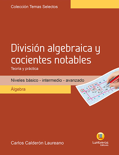 Portada del libro División algebraica y cocientes notables de Álgebra