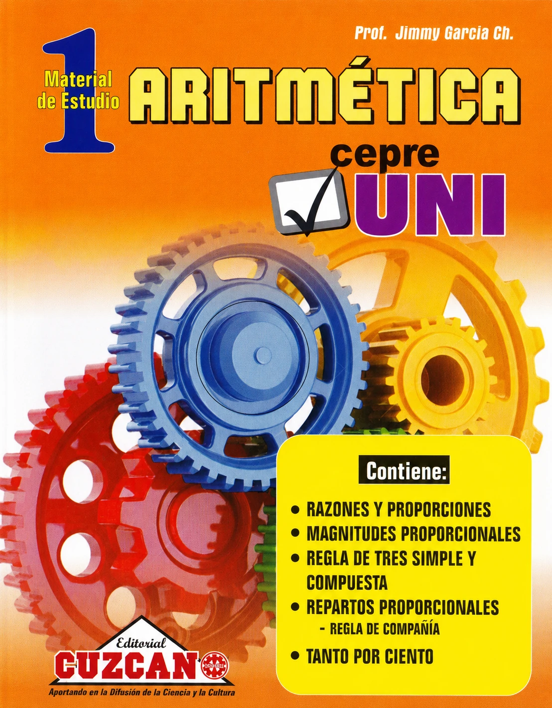 Portada del Solucionario 1 de Aritmética CEPREUNI