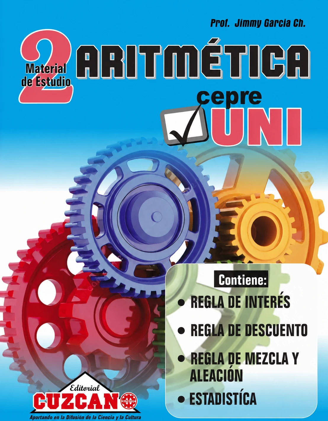 Portada del Solucionario 2 de Aritmética CEPREUNI