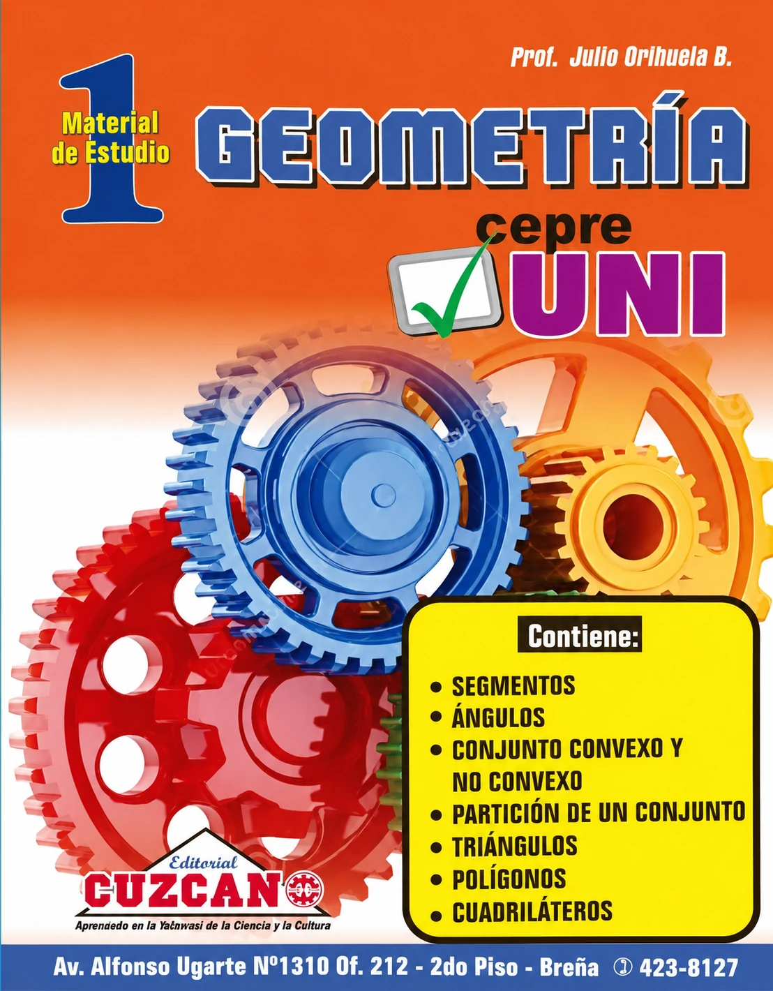 Portada del Solucionario 1 de Geometría CEPREUNI