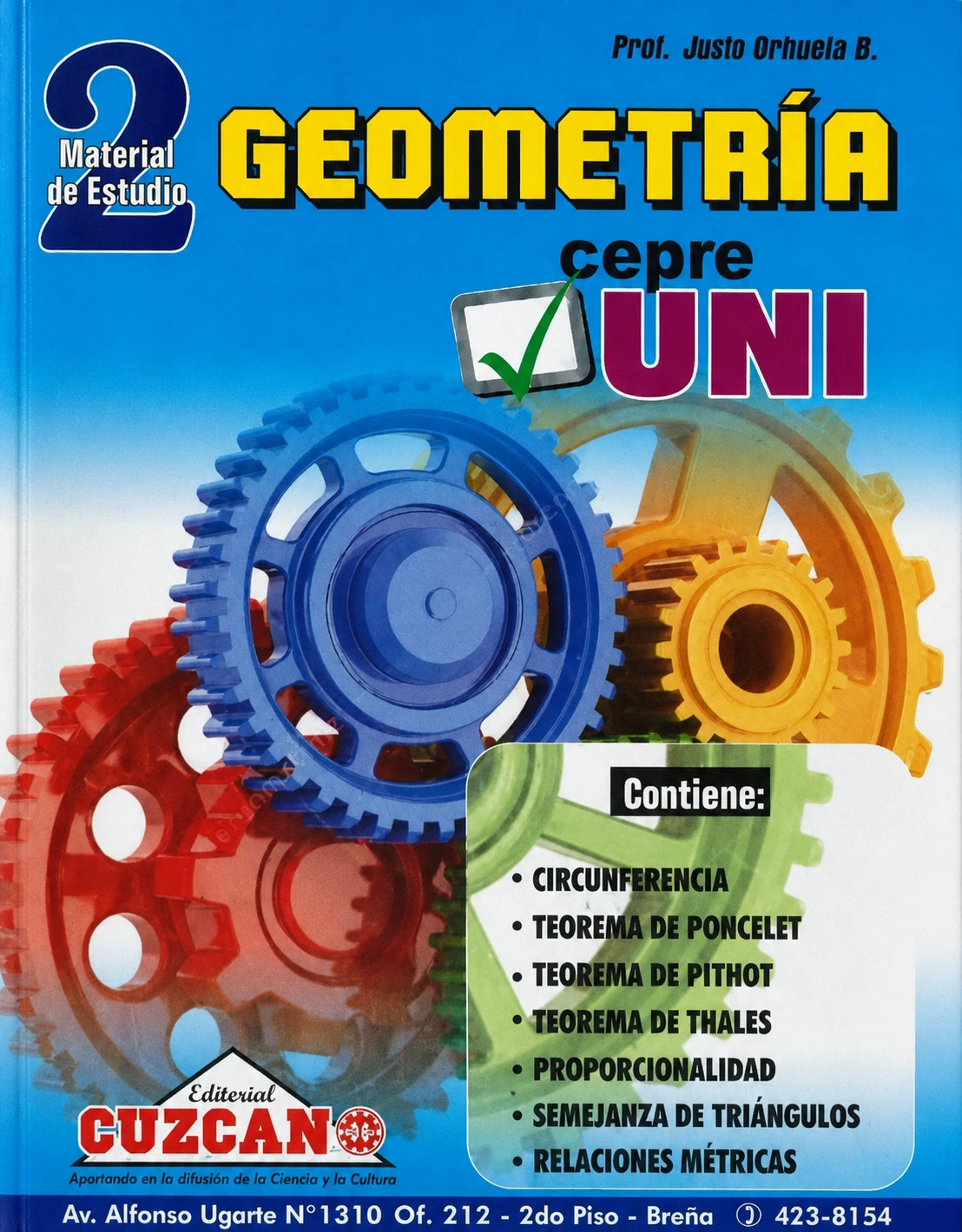 Portada del Solucionario 2 de Geometría CEPREUNI